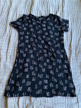 Vtg DAVID DART Fashion Illustration Mini Dress